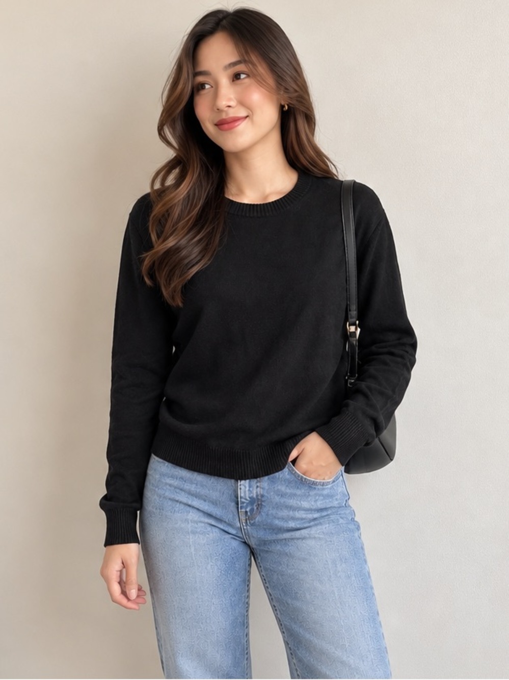 Silk Cashmere Banana Republic Crewneck Quiet Luxury Sweater Minimalist Fall Top